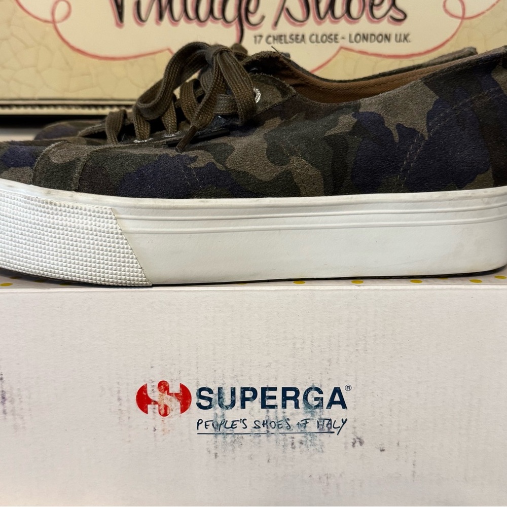 Superga Suede Camouflage Sneakers - Picture 3 of 7